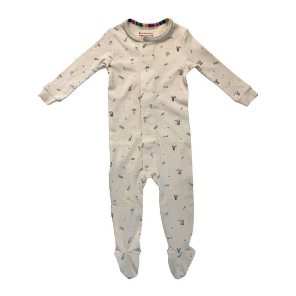 Magnetic Me 9-12 Months Magnetic Long Sleeve Footie Fix it Friends Tools Organic - Picture 2 of 6